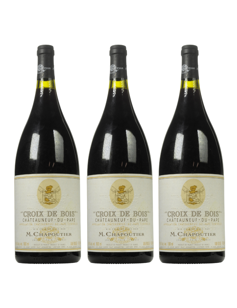 Coffret No. 17 Châteauneuf du Pape Croix de Bois 2003, 2004, 2005 (M. Chapoutier) Magnum  - S/M - Colección