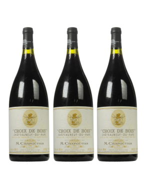 Coffret No. 17 Châteauneuf-du-Pape Croix de Bois 2003, 2004 y 2005 (M. Chapoutier) Magnum