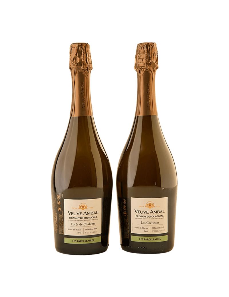 Coffret Parcellaire Veuve Ambal – Crémant de Bourgogne Les Cachettes y Forêt de Chabotte Brut 2016 · Colección